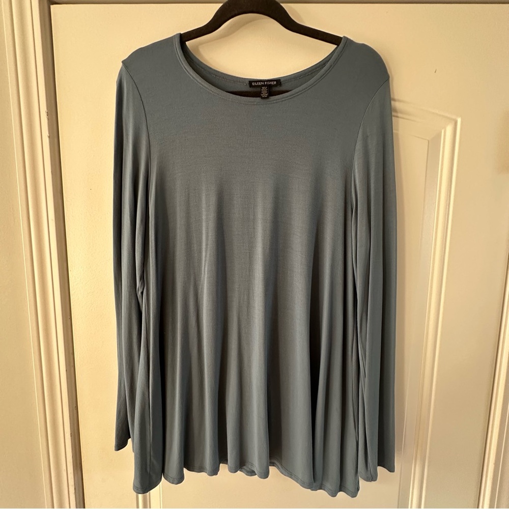 Eileen Fisher Women's Blue Long Sleeve Top